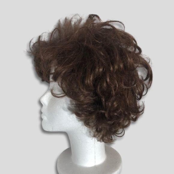 Vintage Eva Gabor Short Curly Wig Modacrylic Kanekalon Fiber Lace Cap Auburn OS - Picture 2 of 7